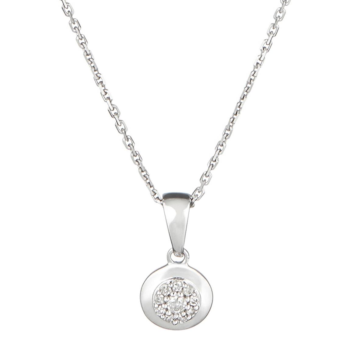 Silver "Love Actually" Diamond Pendant Necklace main product photo