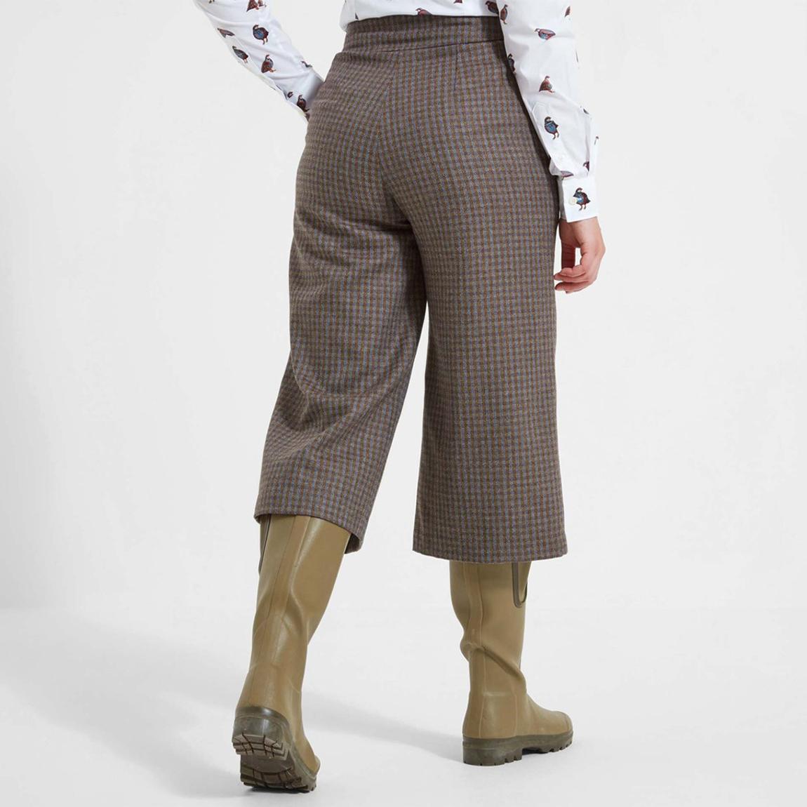Schöffel Khaki Tweed Skye Wool Culottes - BrandAlley