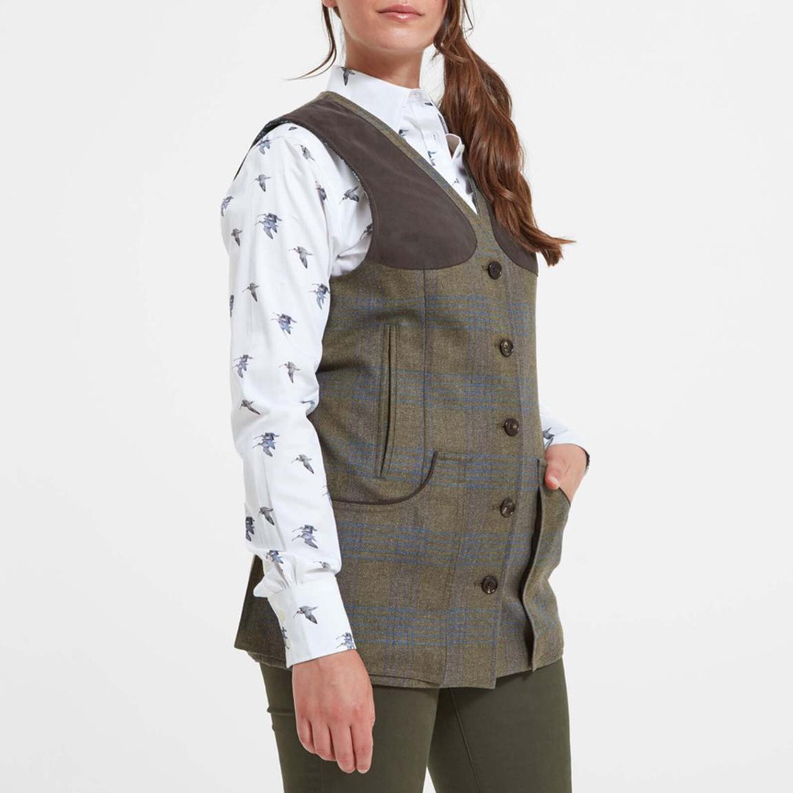 Khaki Tweed Iona Wool Shooting Vest main product photo