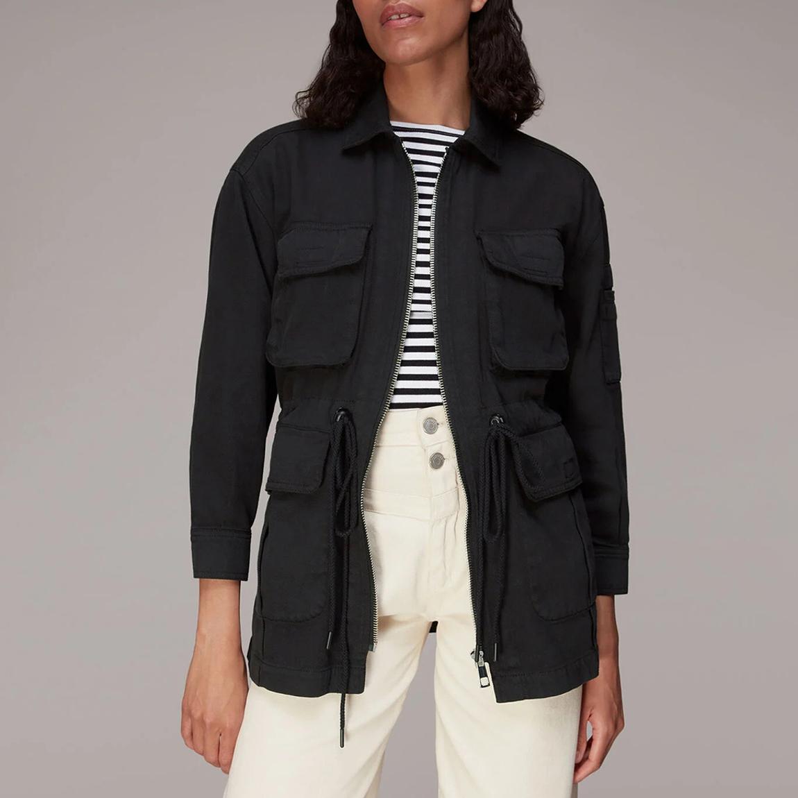 Black Carly Cargo Military Jacket main product photo