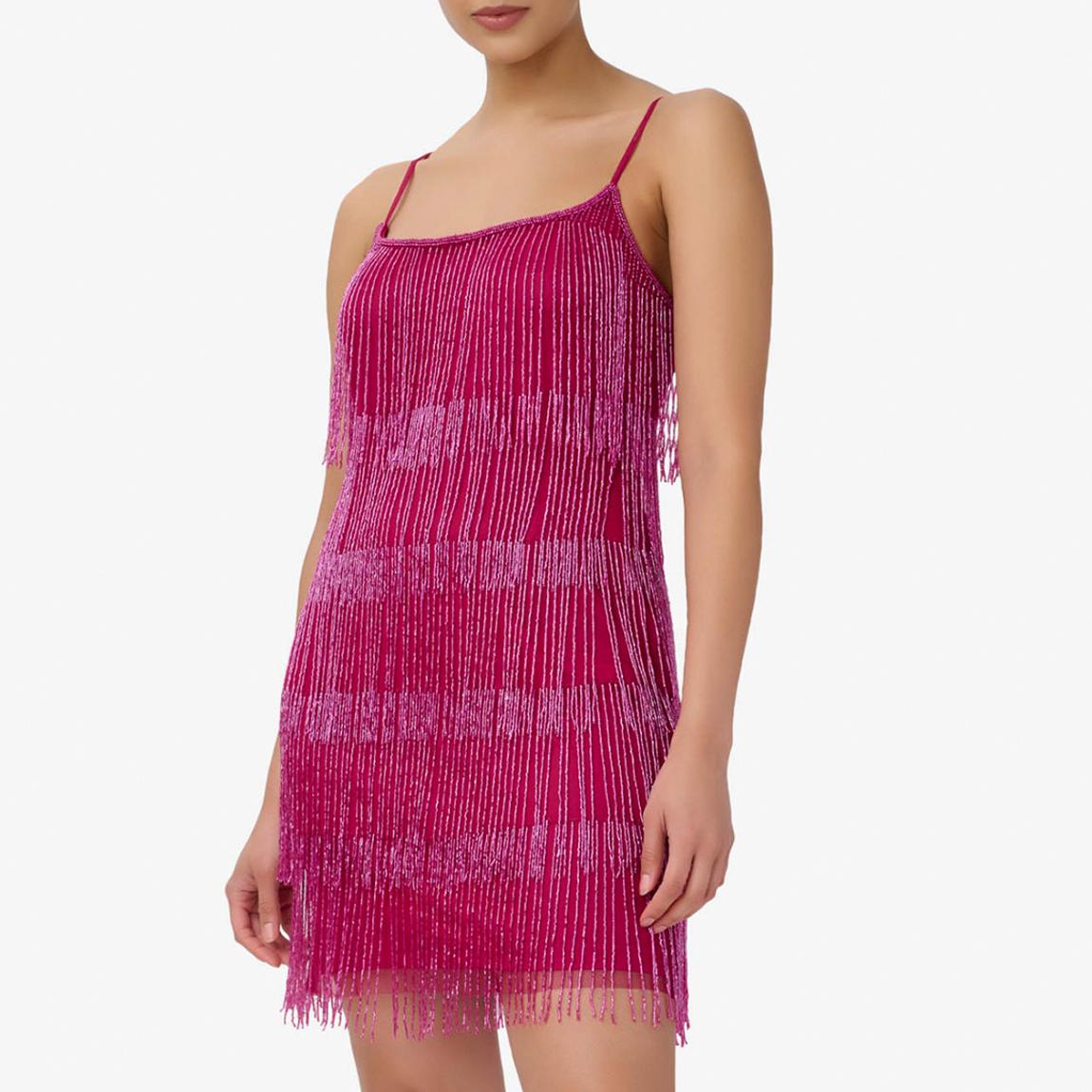 Pink Beaded Fringe Mini Dress main product photo