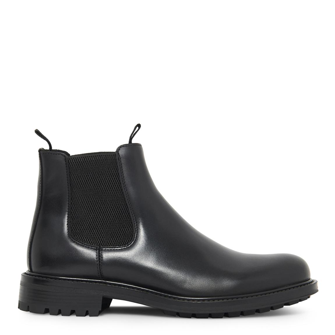 Black Wallace Leather Classic Ankle Boots main product photo