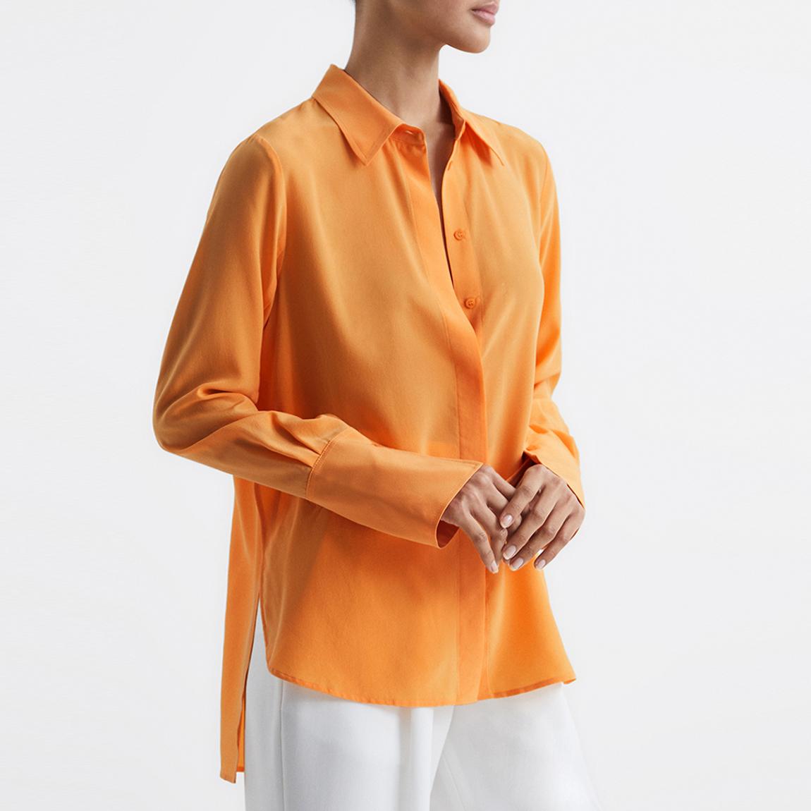 Orange Kia Silk Shirt main product photo