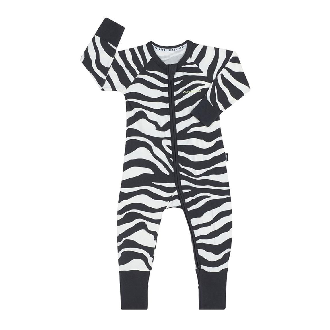 Black Zig Zag Zebra Zip Wondersuit main product photo