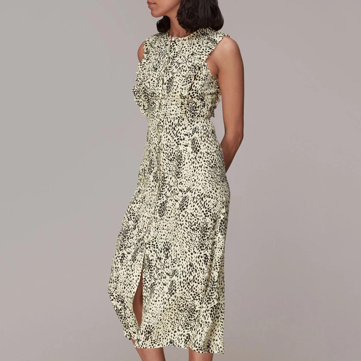 Animal Print Frill Midi Dress main product photo