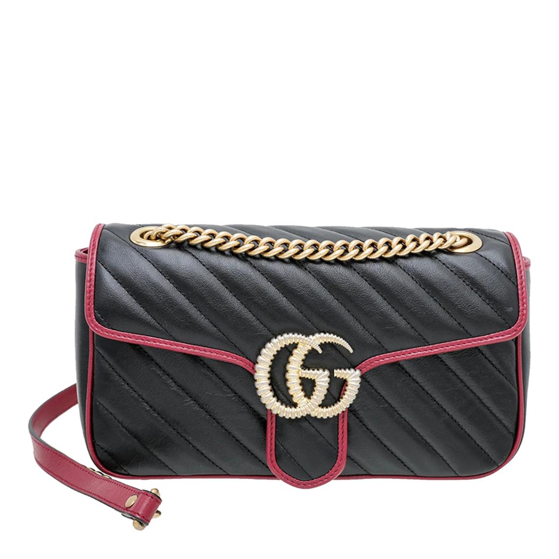 Black/RedGucci Marmont Shoulder Bag main product photo