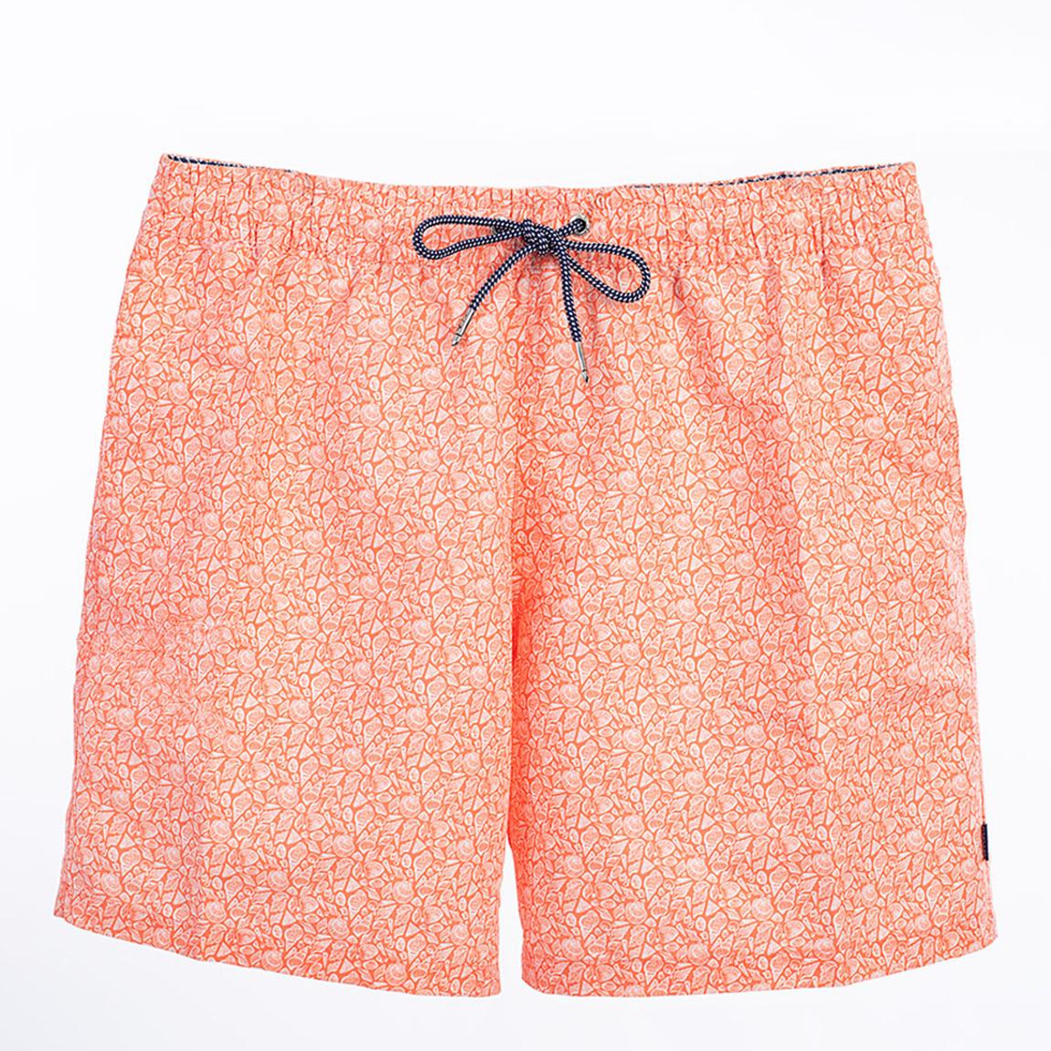 Orange Printed Swim Shorts main product photo