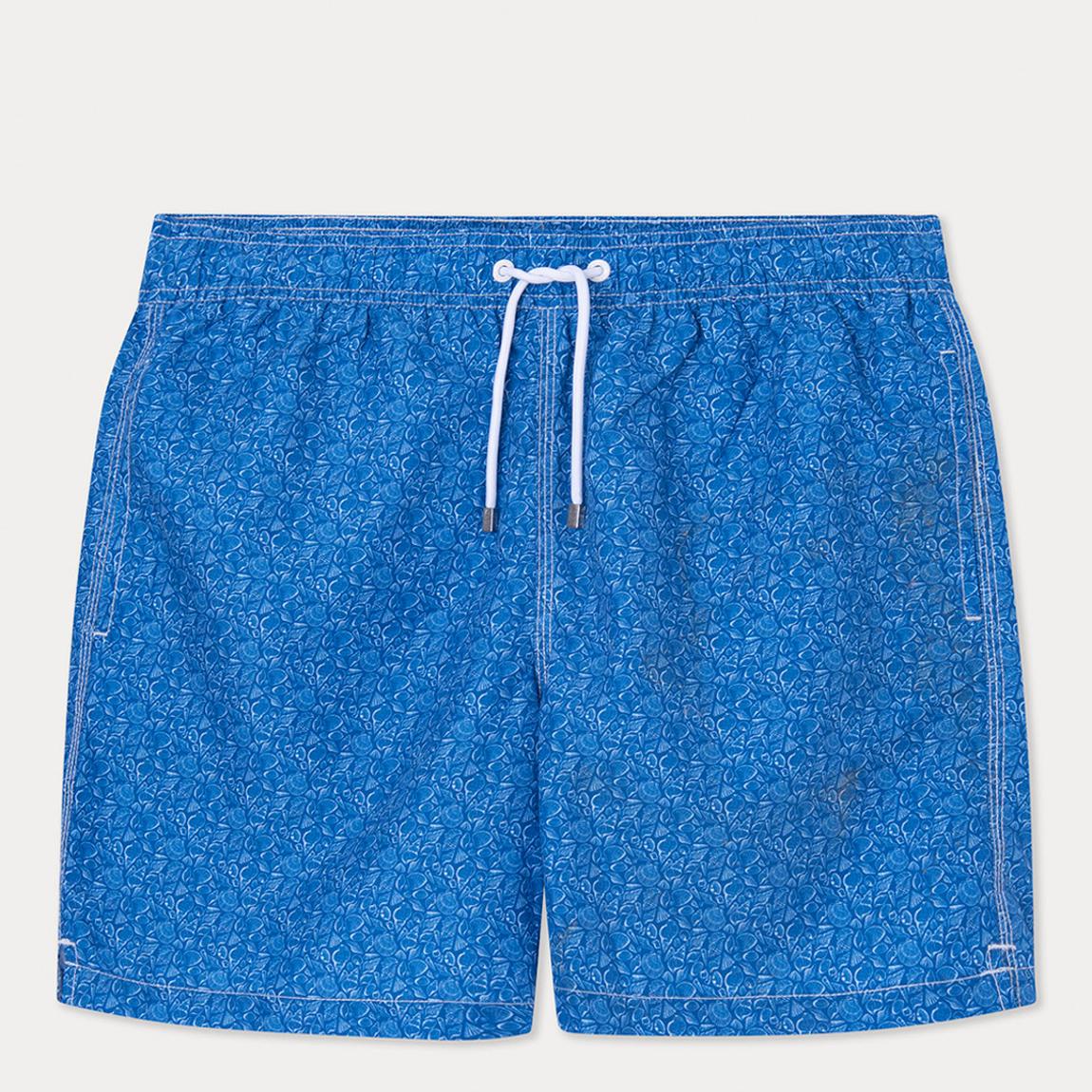 Blue Printed Swim Shorts main product photo