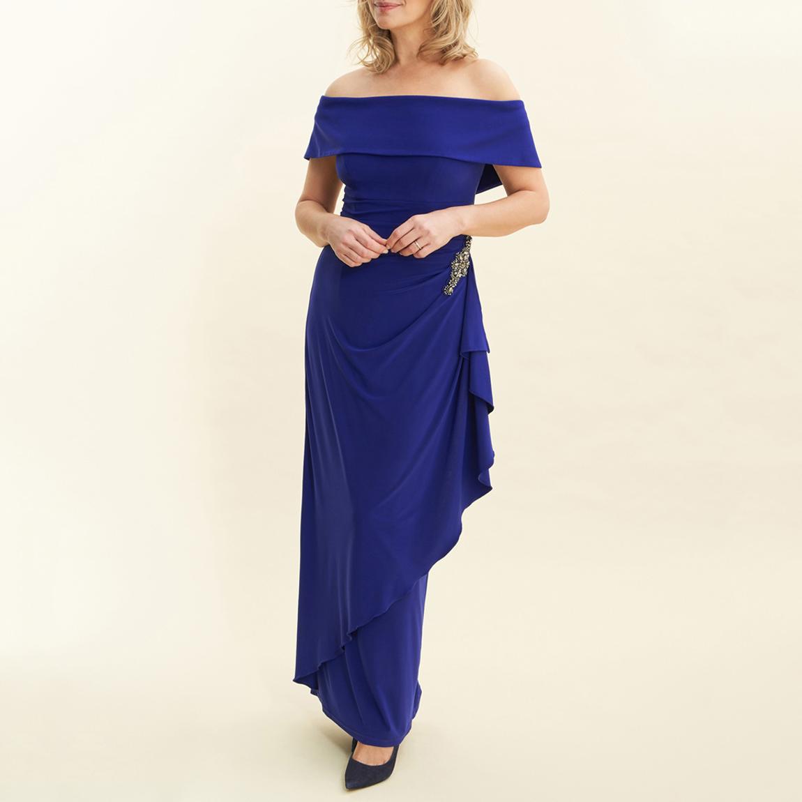 Royal Blue Gail Off Shoulder Dress main product photo