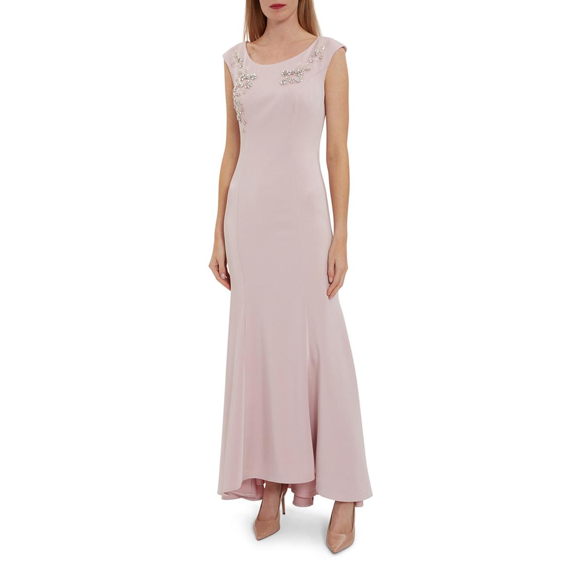 green emerald velvet dress Gina Bacconi Green Petra Jersey Knot Front Maxi Dress main image 0