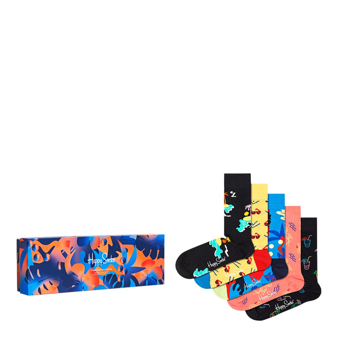 Multi Tropical Night 5 pack Socks Gift Set main product photo