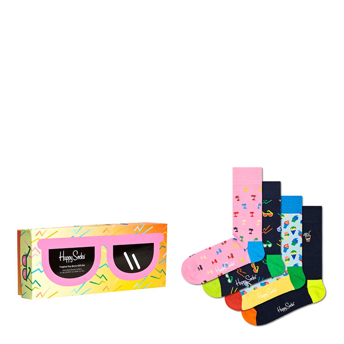Multi Tropical Day 4 Pack Socks Gift Set main product photo