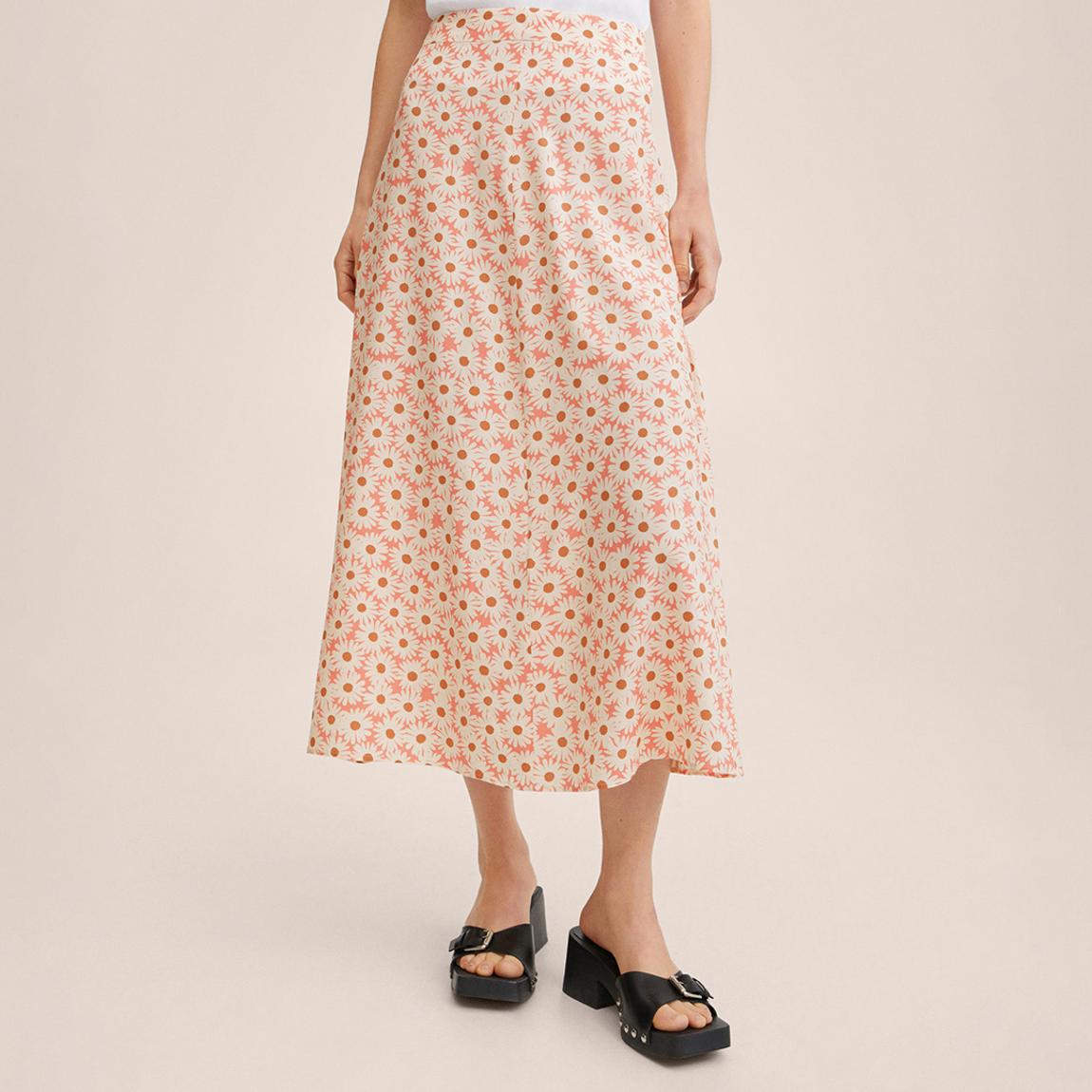 Multi Flowy Printed Midi Skirt main product photo