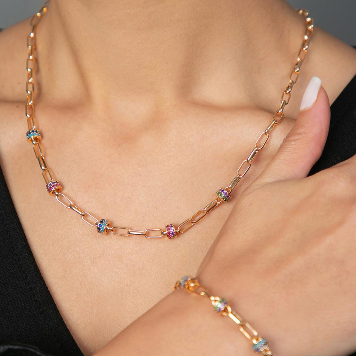 Multicolor Gold Jewellery Set main product photo