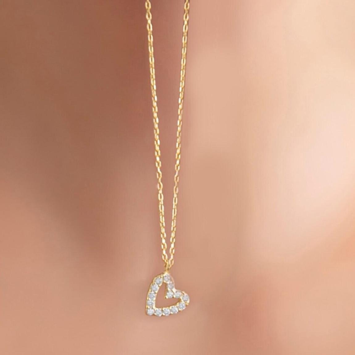 Gold Heart Necklace main product photo