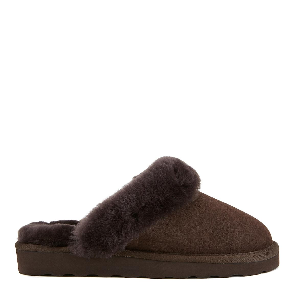 Espresso Mool Suede Sheepskin Slippers main product photo