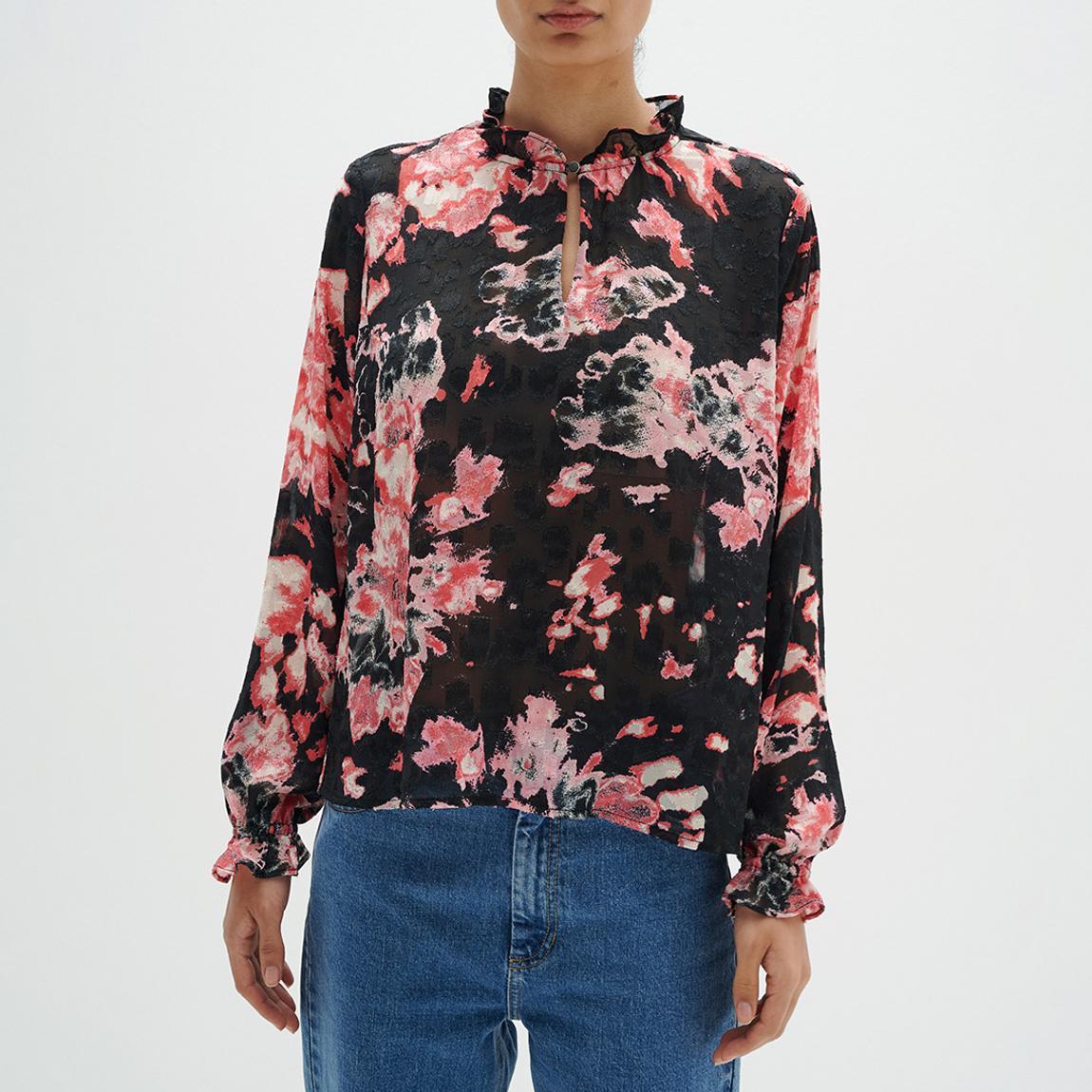 Black Basira Floral Blouse main product photo