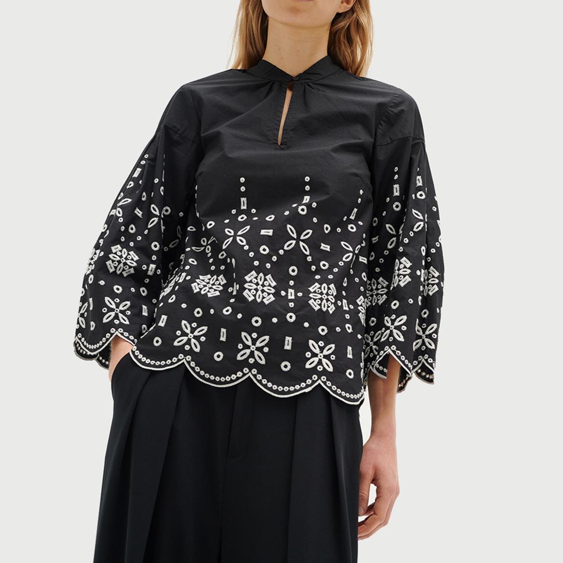 Black Dorika Cotton Blouse main product photo