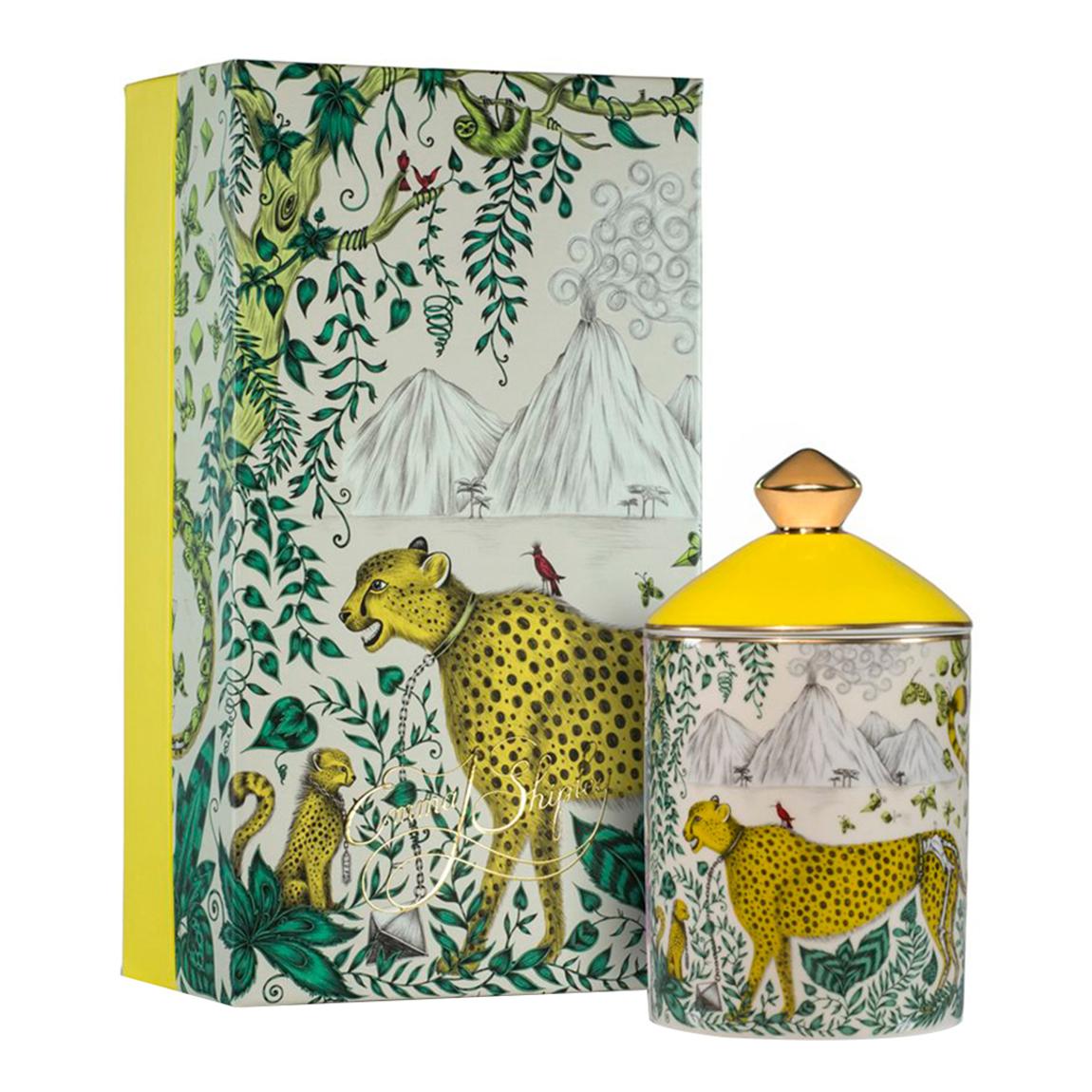 Cheetah Lemon Zest & Vetiver Bone China Fragranced Candle main product photo