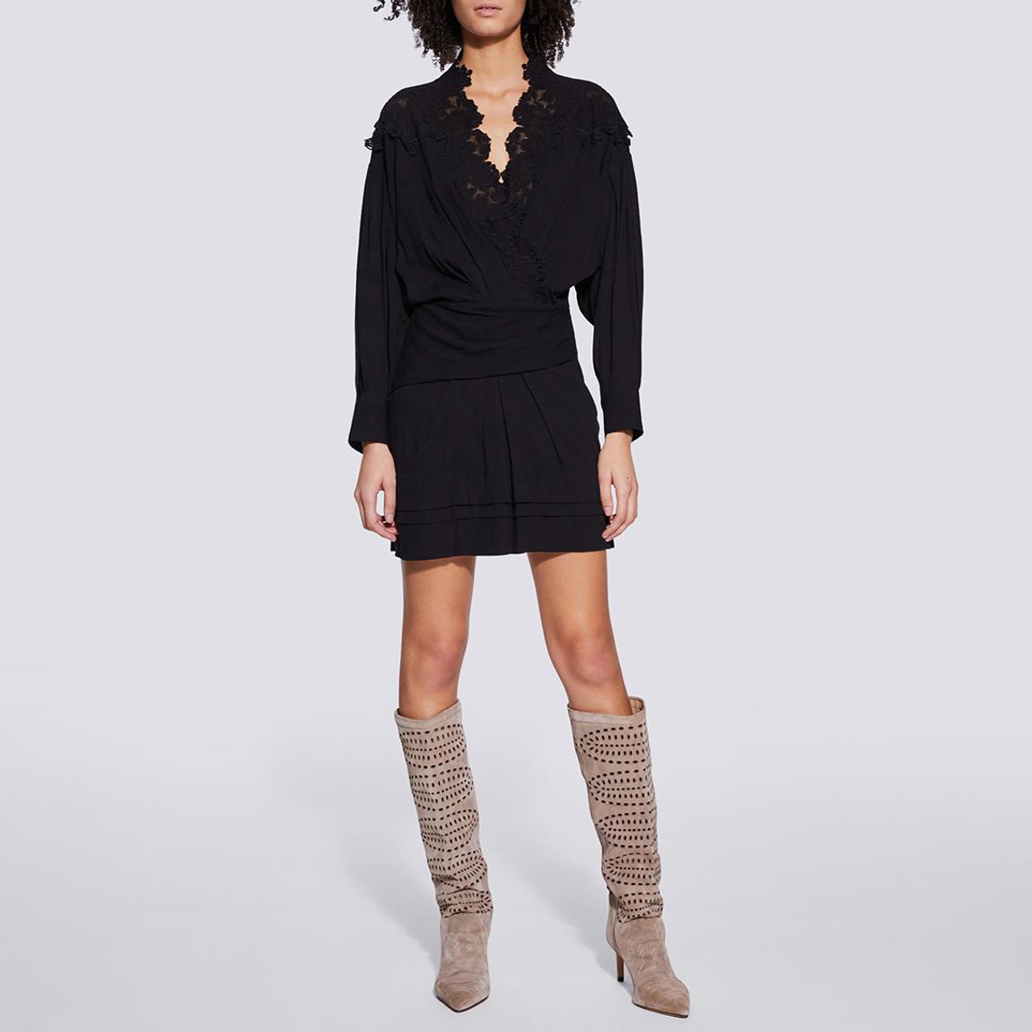 Black Coya Cotton Blend Mini Dress main product photo