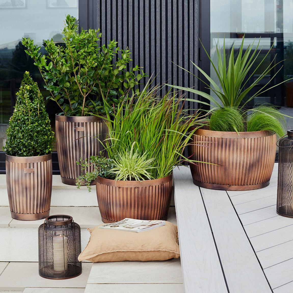 Set of 2 Outdoor Hampton Planter, Copper main product photo