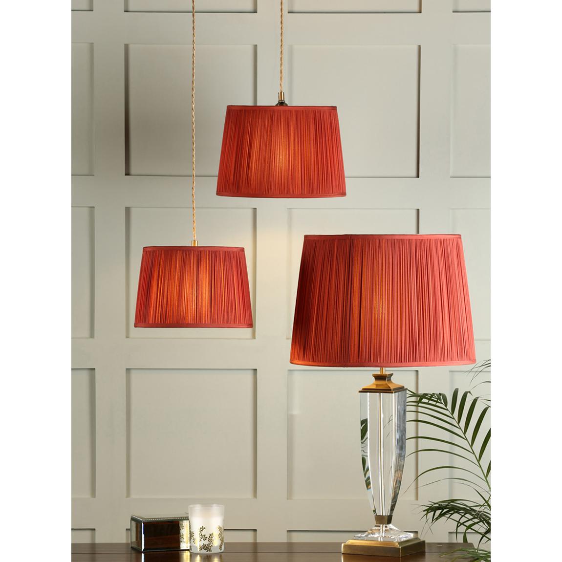 Hemsley 12" Pleated Shade, Red main product photo