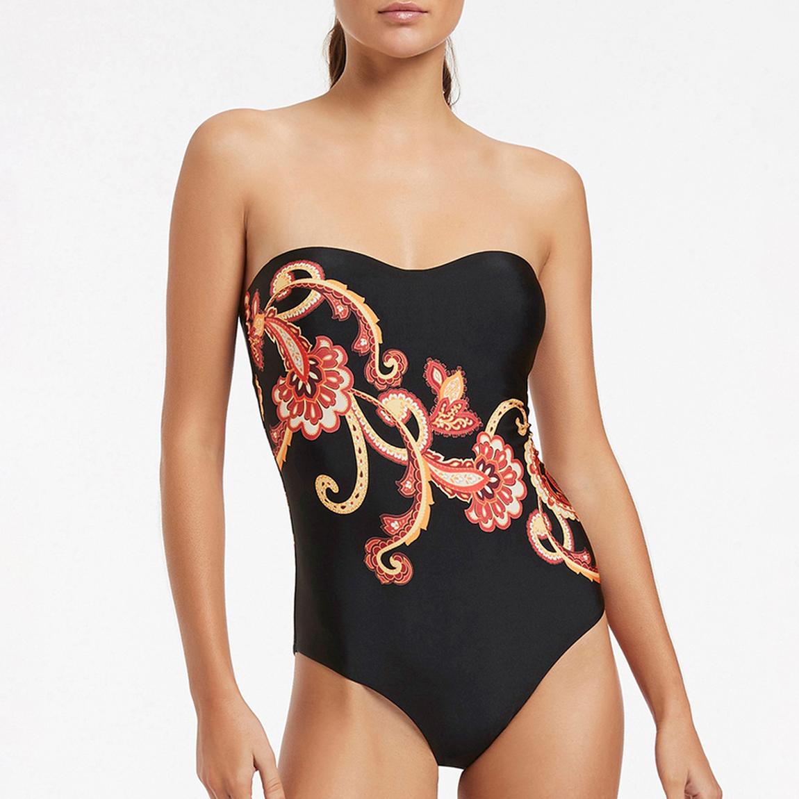 Black Silk Road Bandeau One Piece main product photo
