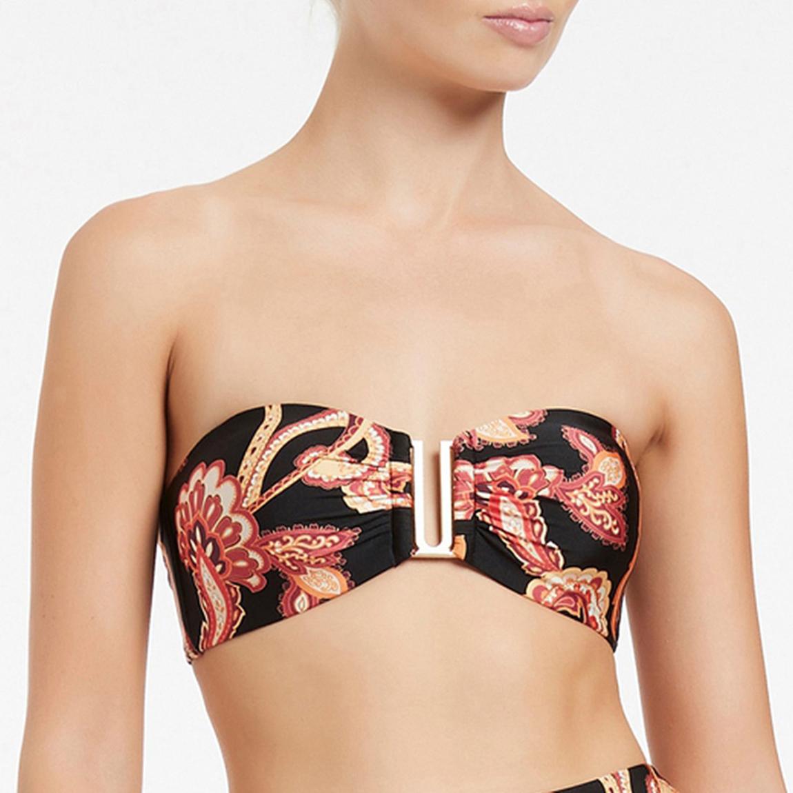 Black Silk Road Bandeau Bikini Top main product photo