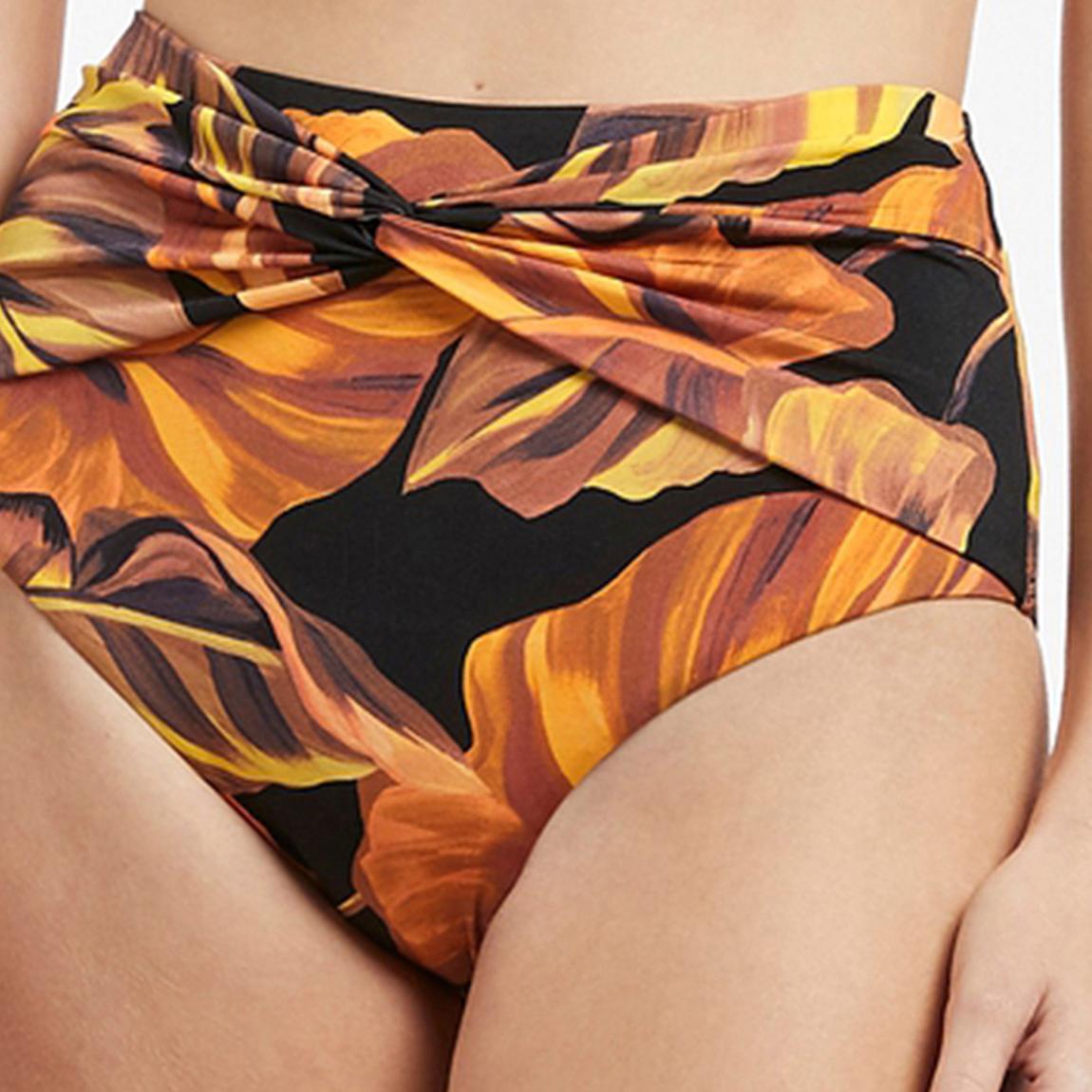 Black Palmas Twist Front Bikini Bottom main product photo
