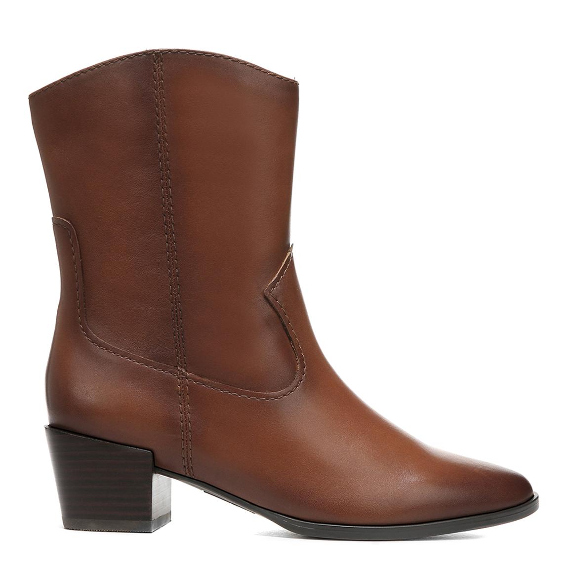 Brown Gaby Western Ankle Boots main product photo