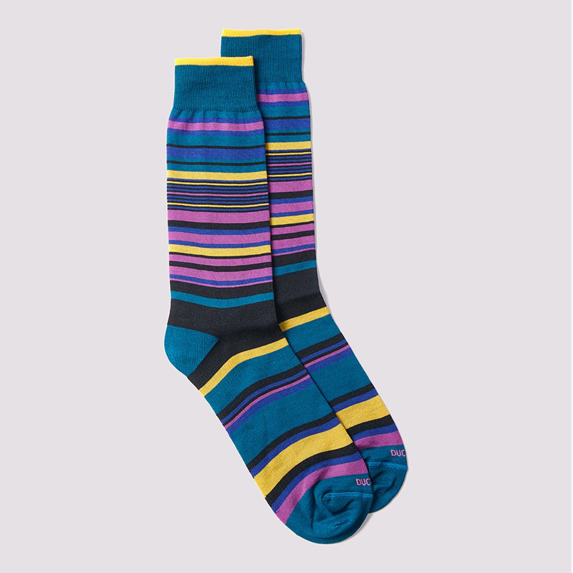 Blue Striped Cotton Blend Socks main product photo