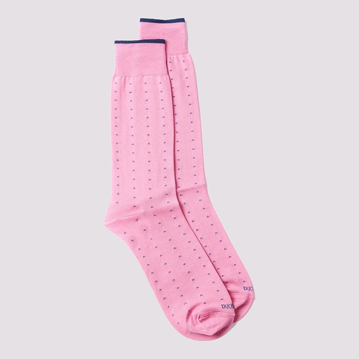 Pink Dotted Cotton Blend Socks main product photo