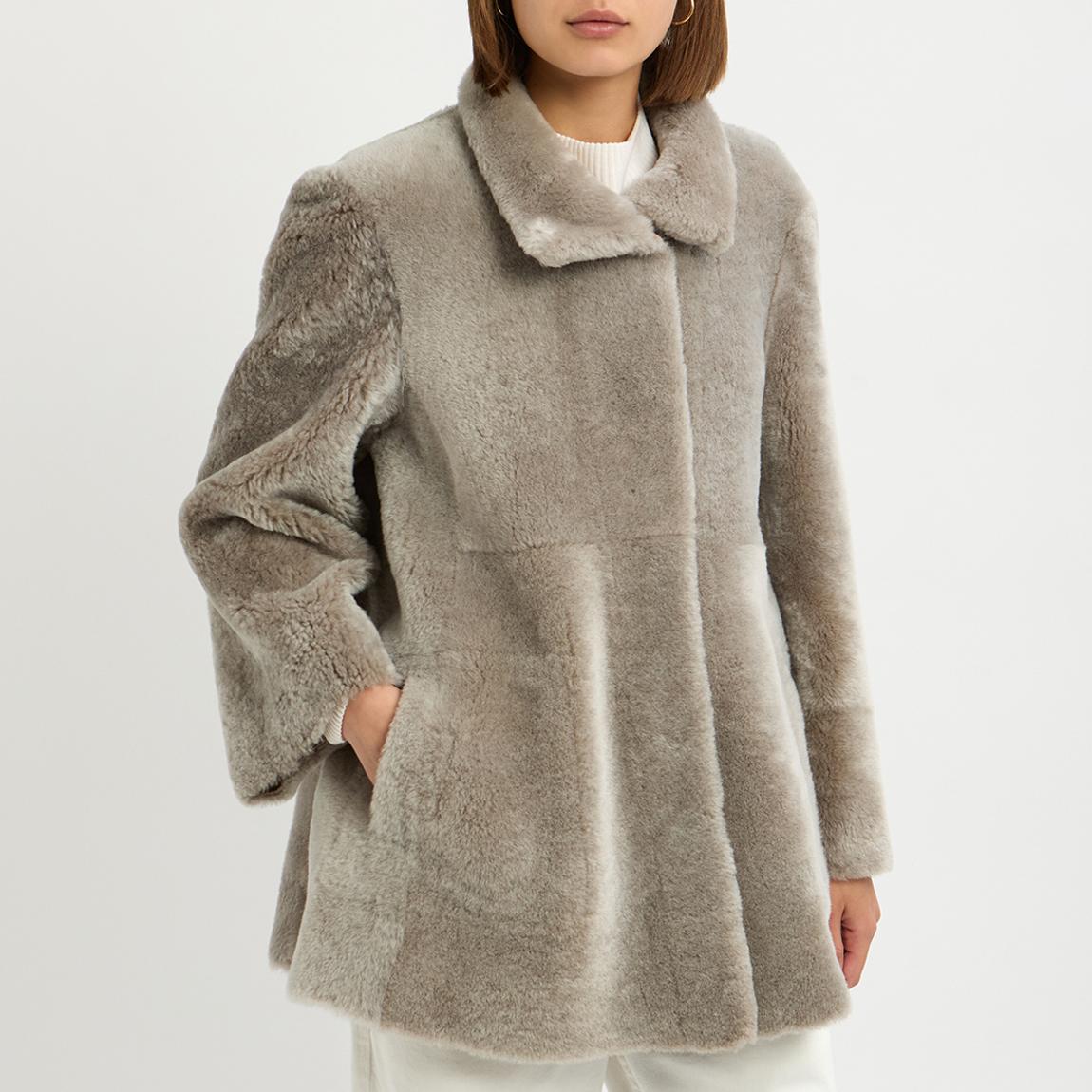 Sand Short Shearling Jacket main product photo