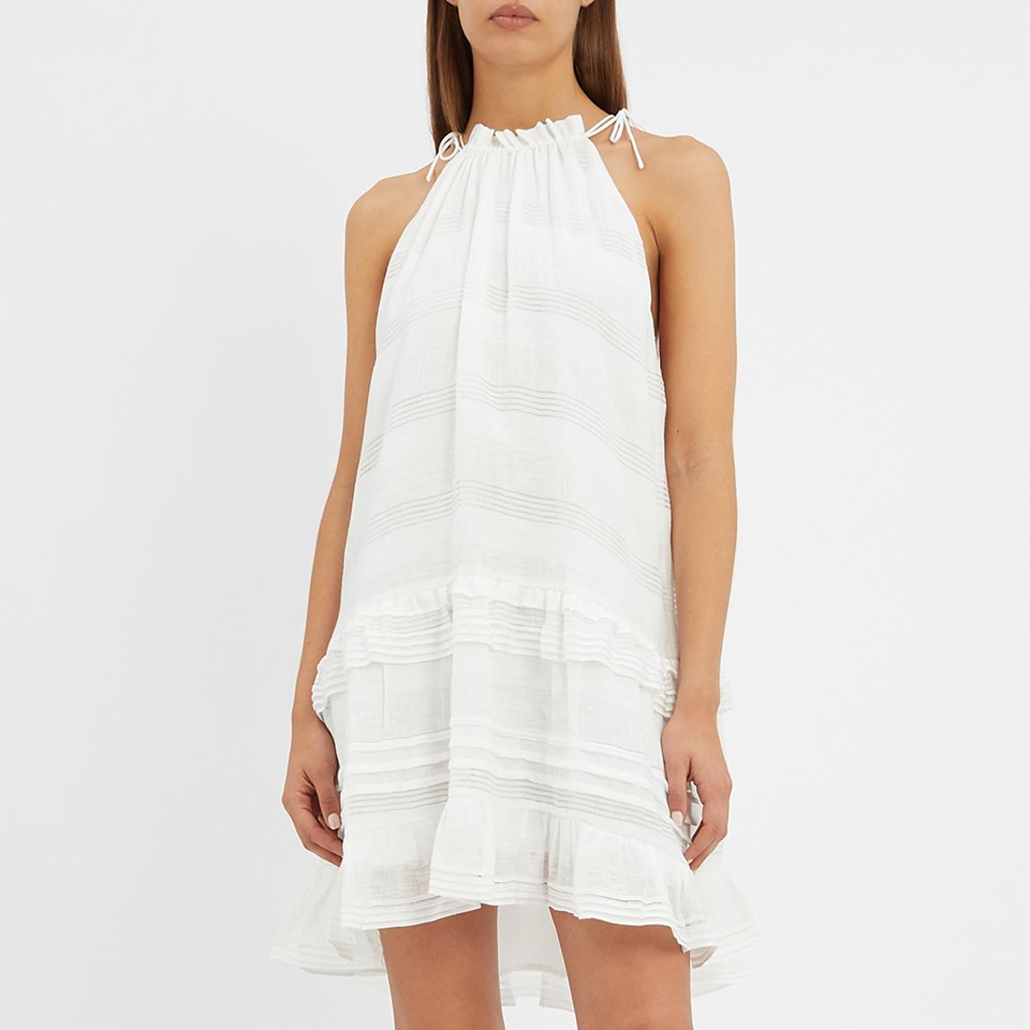 gabrielle ruffled mini dress Gabriella Mini Dress, in White Enchanted Embellishment, Size: XL