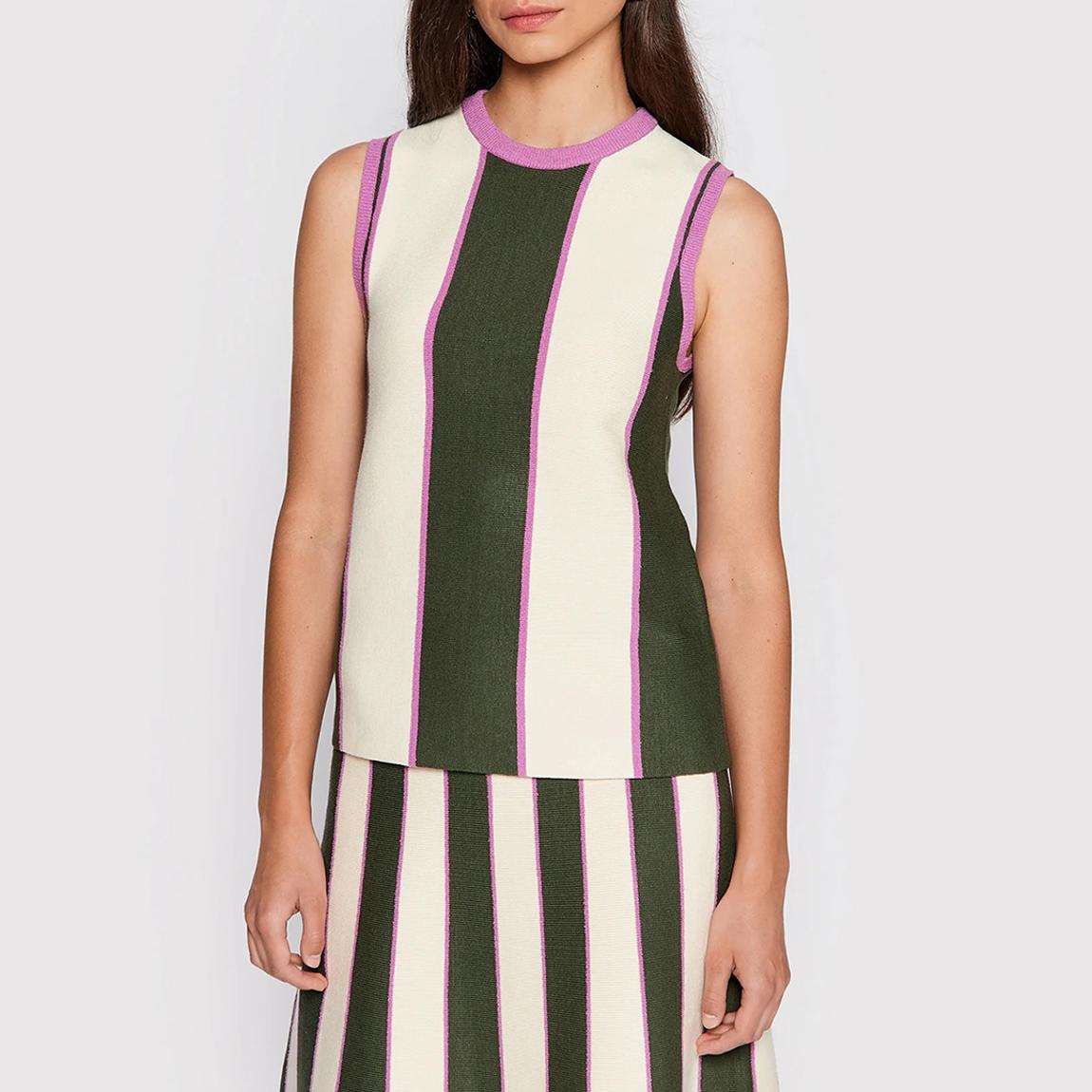 Black Stripe Sleeveless Top main product photo