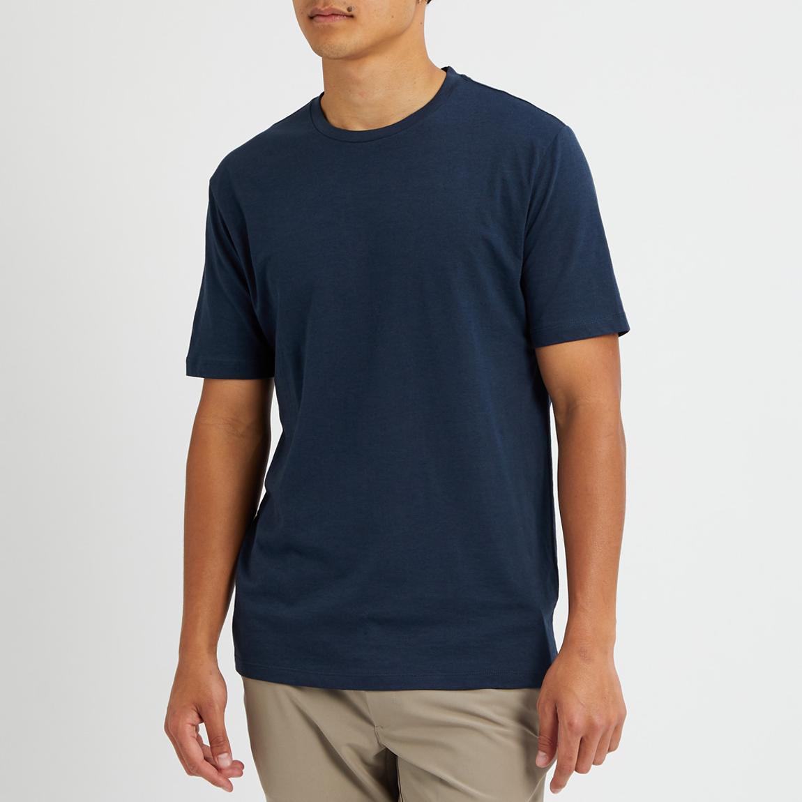 Navy Dawson Jersey Cotton Blend T-Shirt main product photo