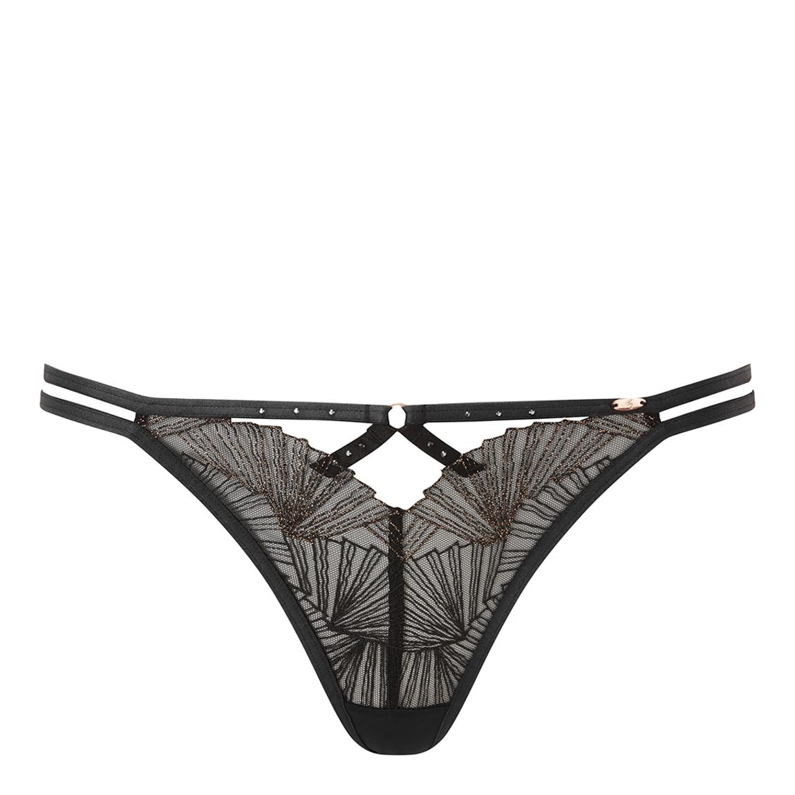 Black VIP Captivate Strappy Thong main product photo