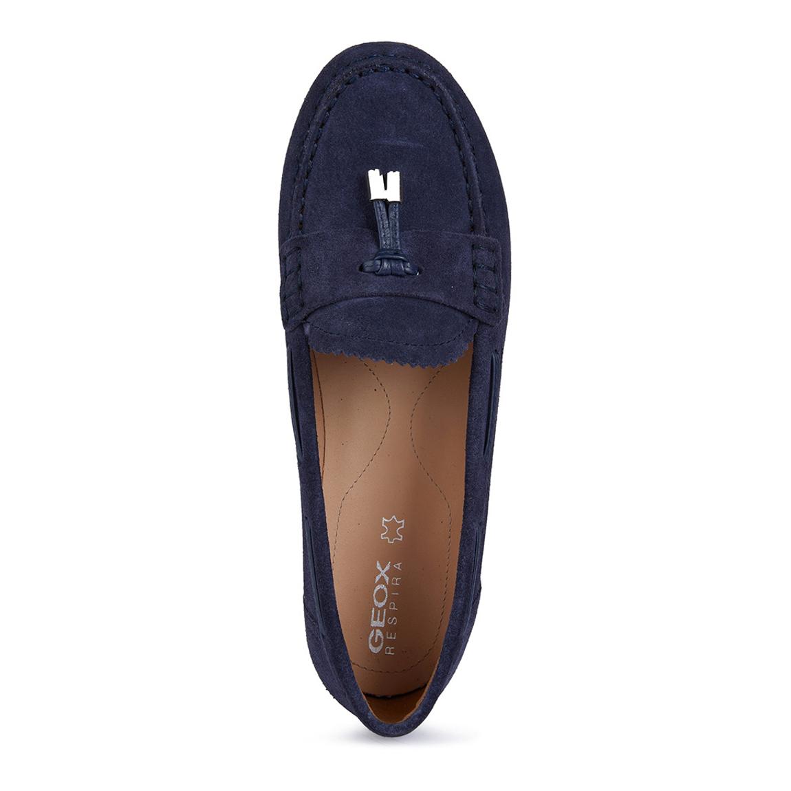 Geox Womens Navy Suede Vega Moc Mocassins BrandAlley