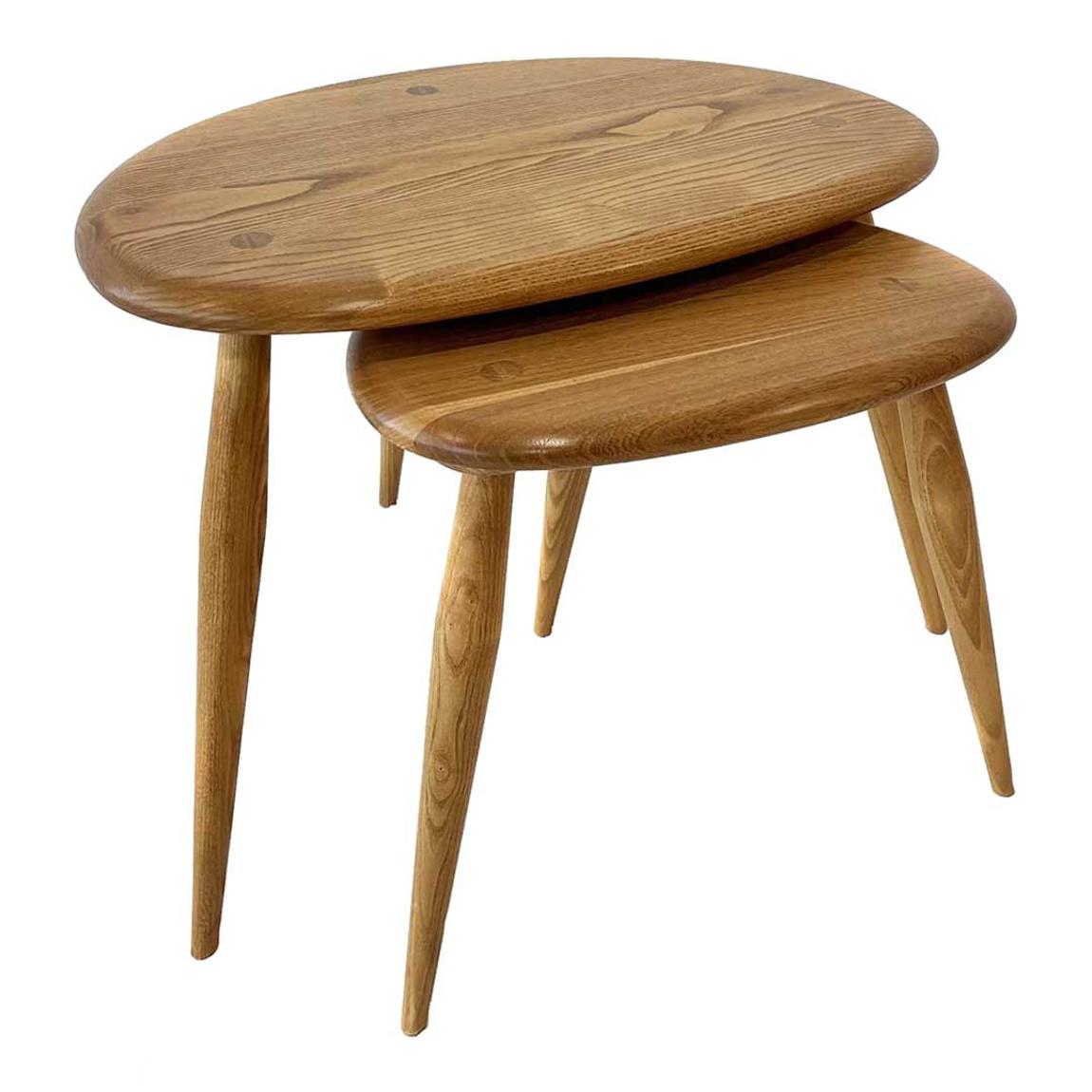 Pebble Nest of 2 Tables, Light main product photo