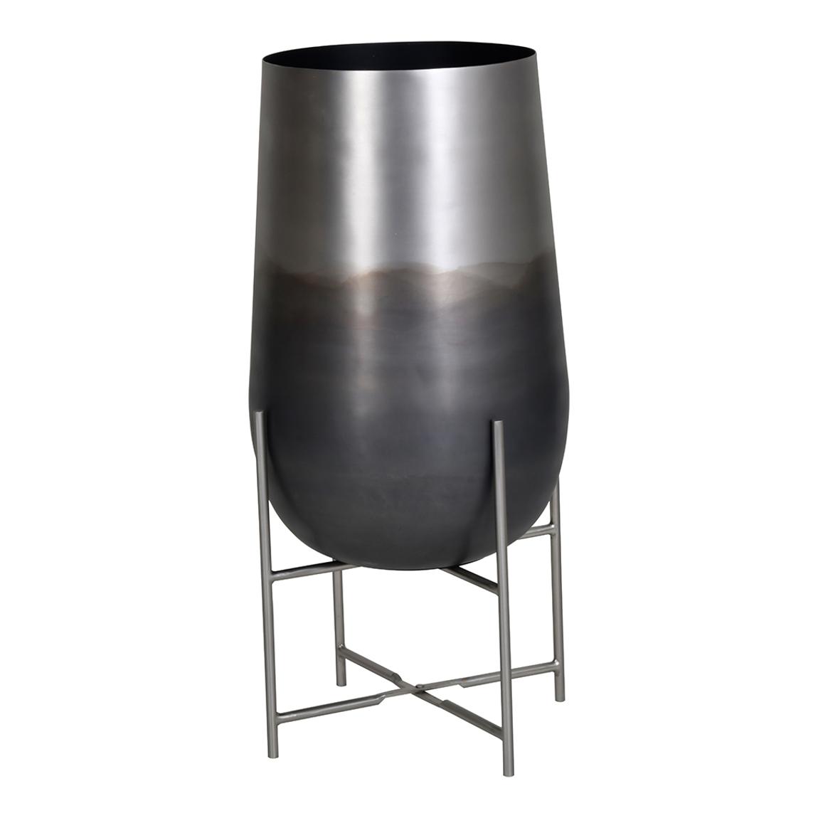 Arizona Ombre burnished metal Planter on stand main product photo