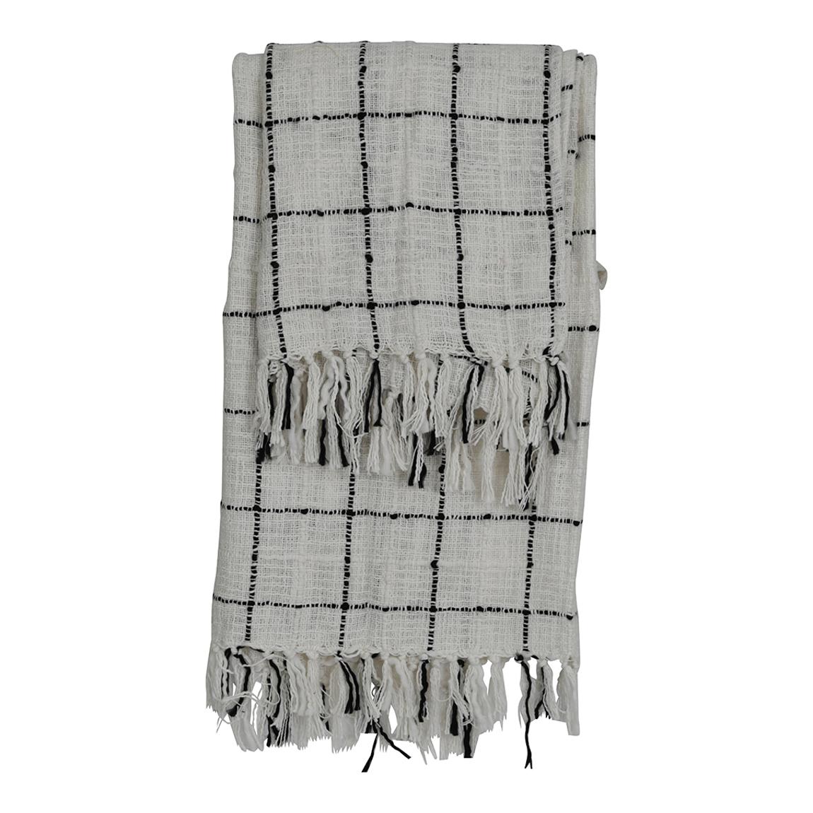 Windowpane Cotton Throw 130x170cm main product photo