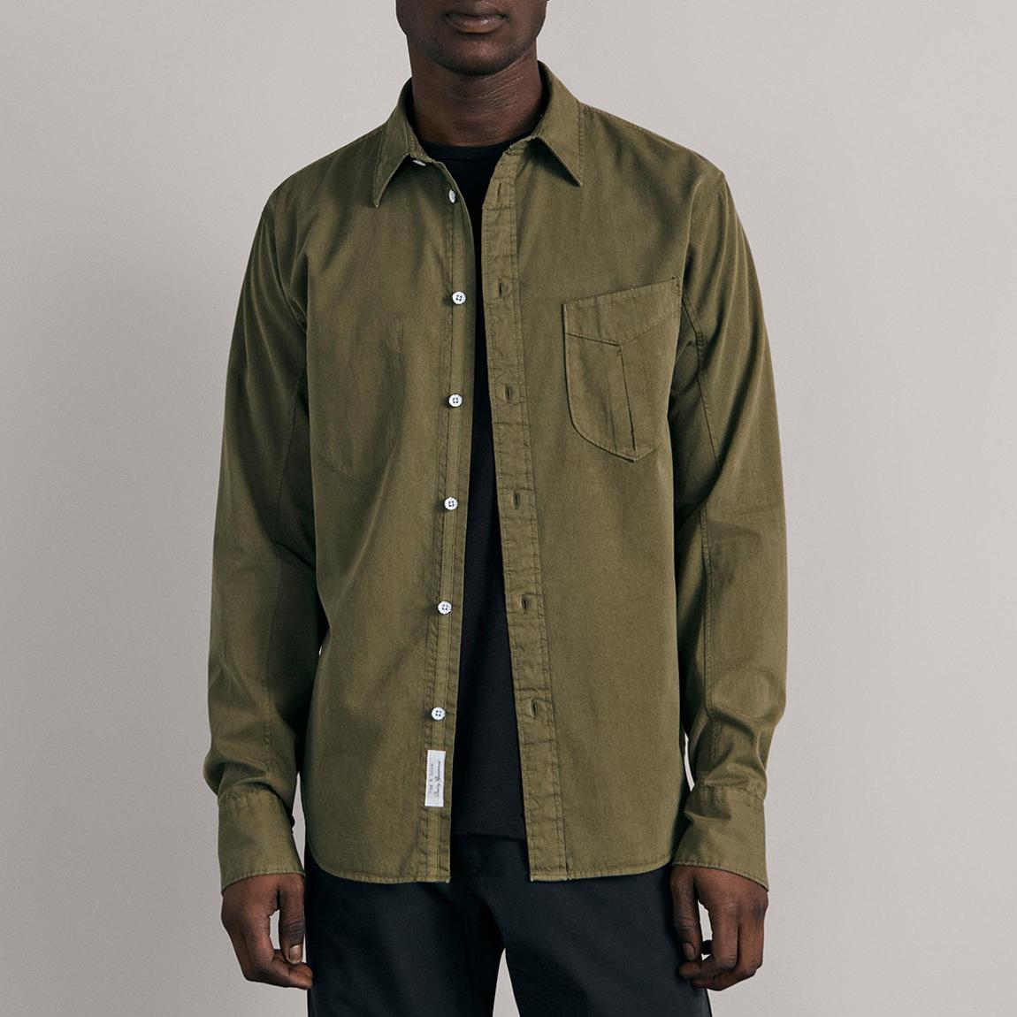 Khaki Cotton Blend Arrow Shirt main product photo