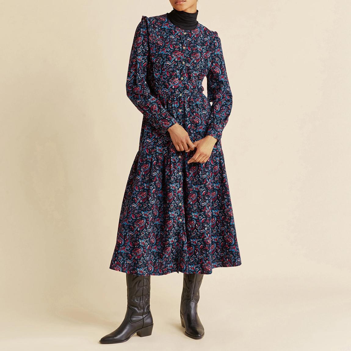 Navy Paisley Dress main product photo