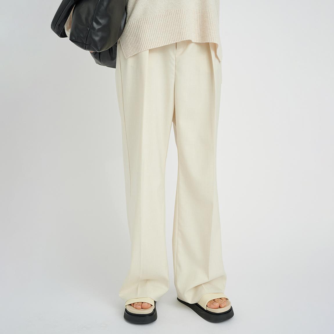 Cream Kyrah Pleated Trousers main product photo