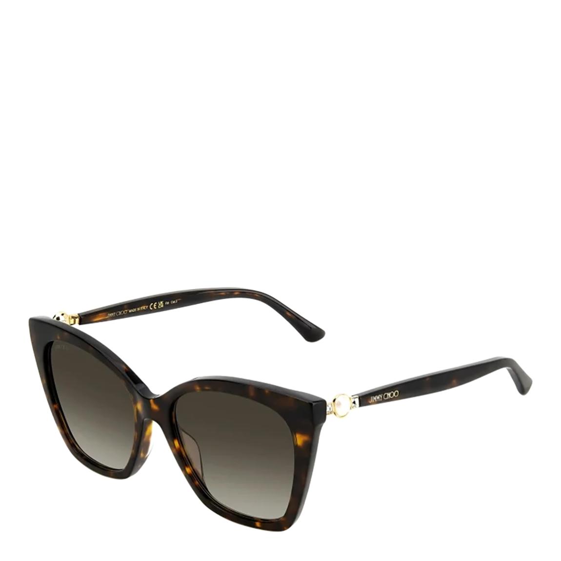 Women's Jimmy Choo Dark Havana/Brown Sunglasses main product photo
