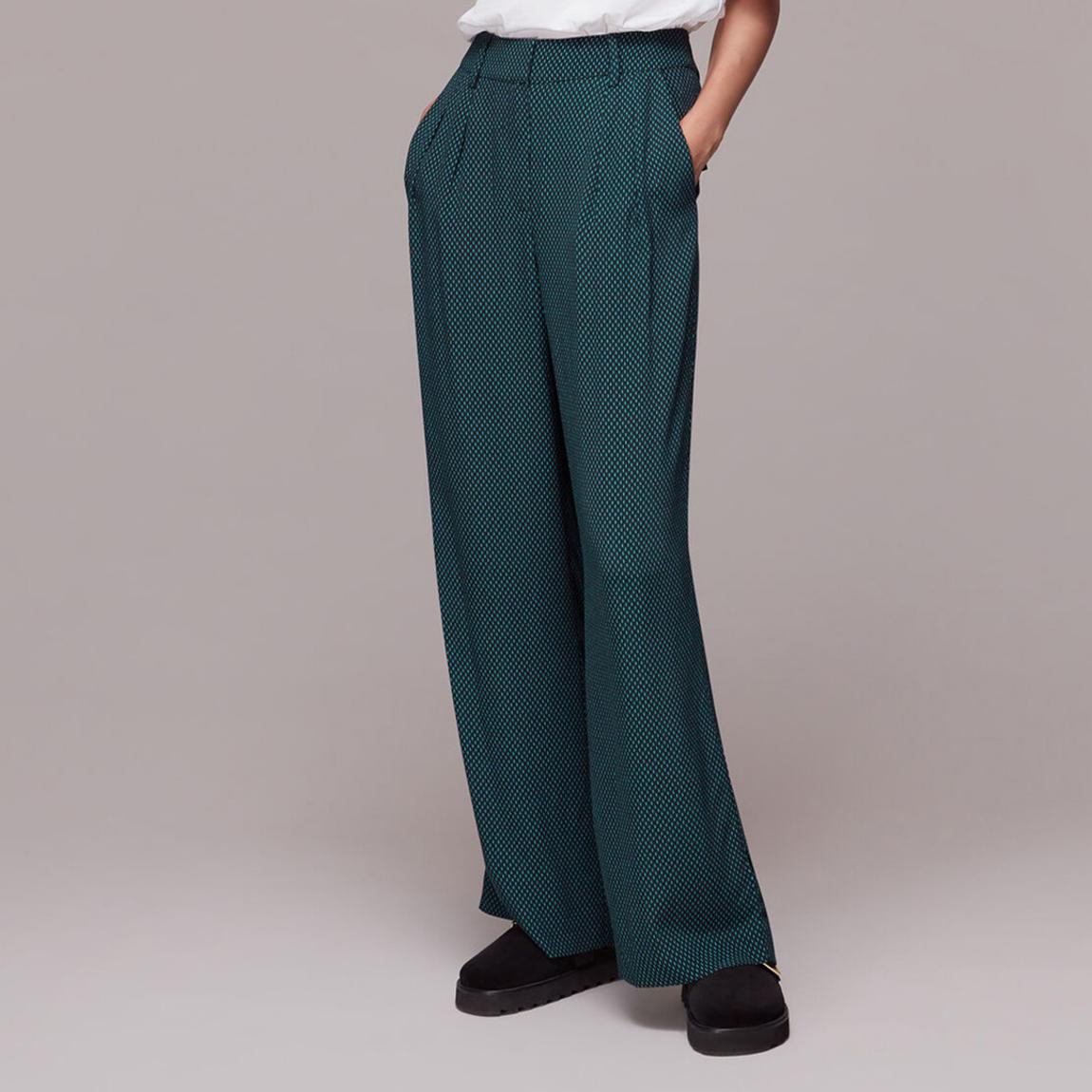 Teal Lizzie Printed Wide Leg Trousers main product photo