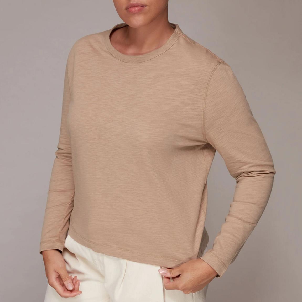 Beige Organic Long Sleeve Emily Top main product photo