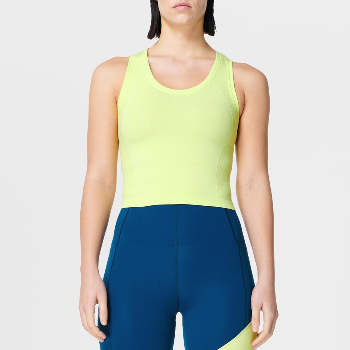 Green Athlete Crop Seamless Workout Tank Top main product photo