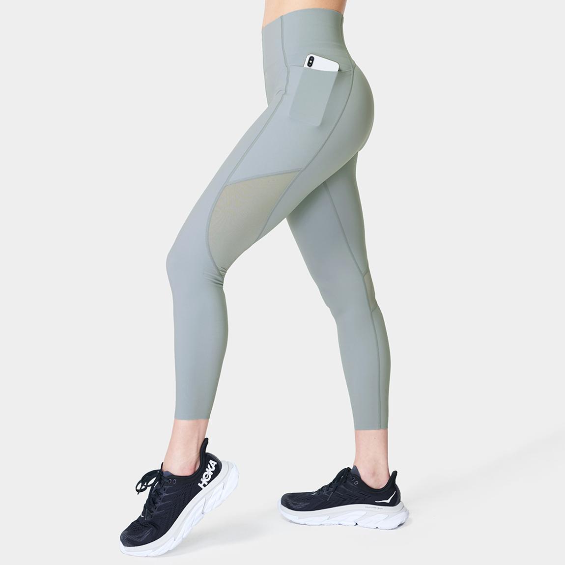 Sweaty Betty Women's Pwr Aerial Ultra Sculpt 7/8 Leggings - Mesh Insert Workout Leggings With Sculpting Fit