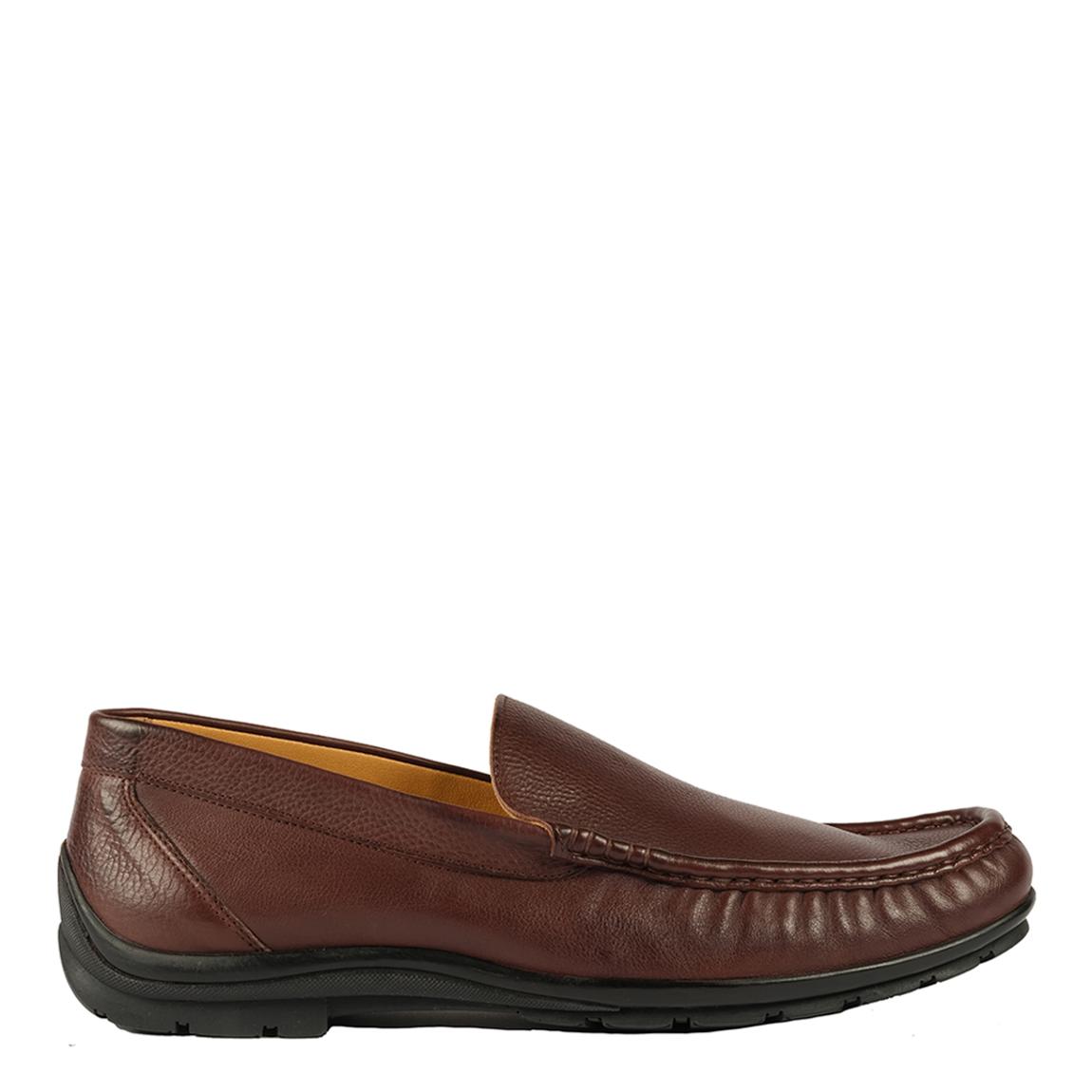Choco Brown Soft Leater Foulard Moccasin main product photo